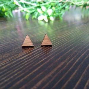 Etched Wooden Earrings